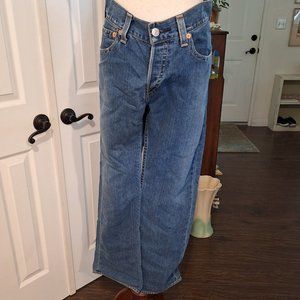 Levi's Type 1 Jeans Iconic Straight Button Fly Medium Blue 34W x 32L